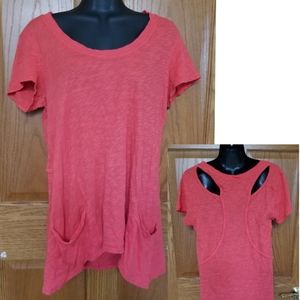 Anthropologie Left of Center Cutout Slub Tee Small